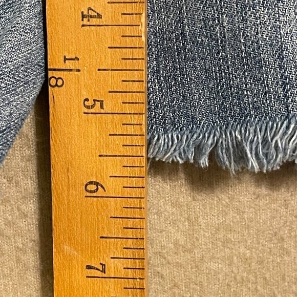 Mossimo Shorts Juniors 11 Denim Blue Distressed Cutoff - Picture 7 of 12